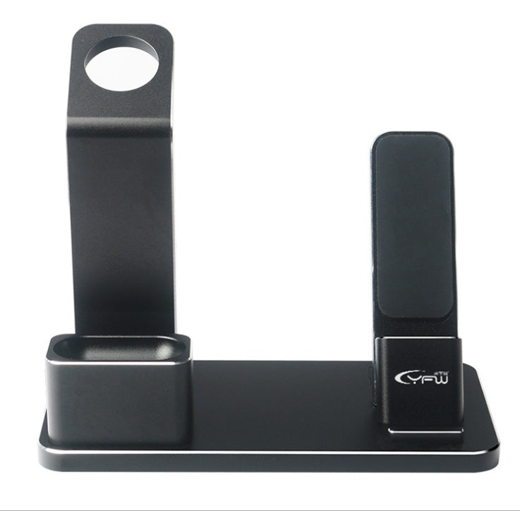 Hot Sale For Watch three-in-one metal charging bracket for Apple Watch, phone, and headset with non-slip pad