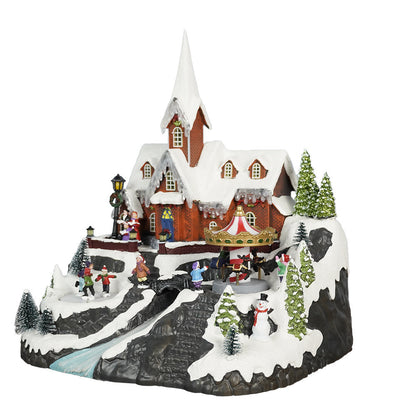Christmas Decoration Mountaintop Church Gift Decoration