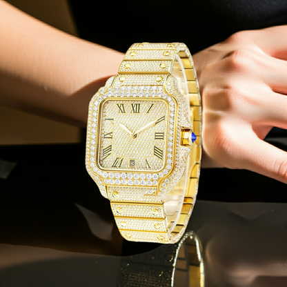 Clarity Moissanite Watch Men's Stainless Steel